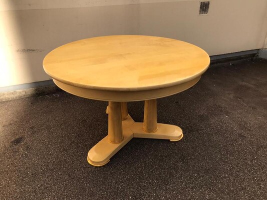 Jean Royere sycamore rarest extendable dinning table
