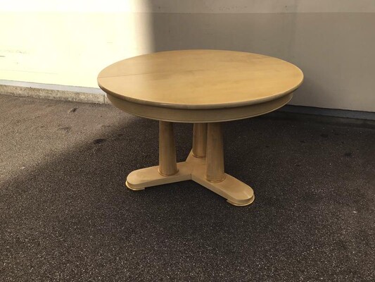 Jean Royere sycamore rarest extendable dinning table