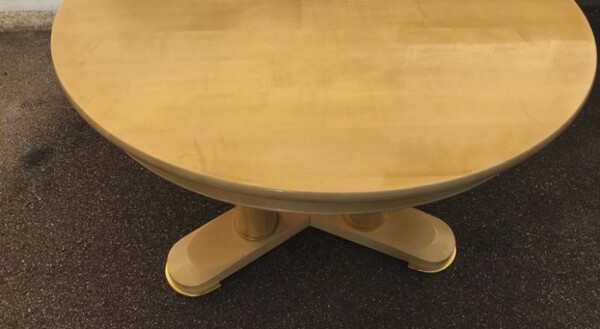 Jean Royere sycamore rarest extendable dinning table