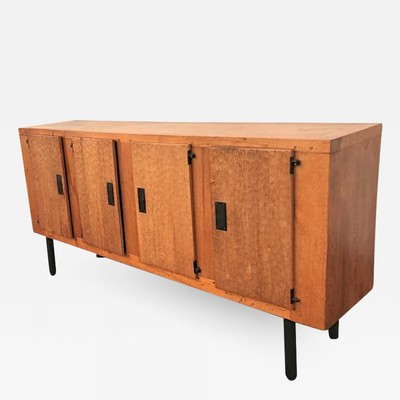 Jean Touret -Les Ateliers De Marolles 4 doors solid oak cabinet