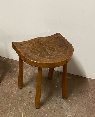 Jean Touret les Ateliers de Marolles pair of hand carved stools