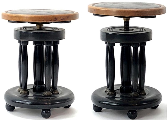 Josef Hoffmann (Attributed)austrian succession piano stool pair