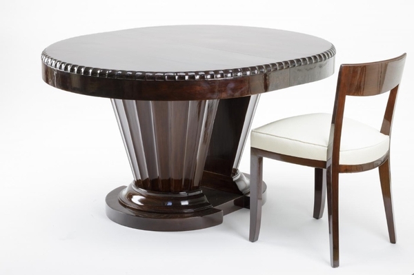Jules Leleu rarest historical art deco extendable dinning table