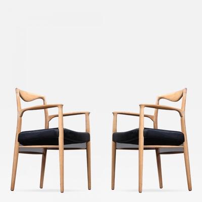 Kai Lyngfeldt Larsen Pair of Oak Sculptural Arm Chair