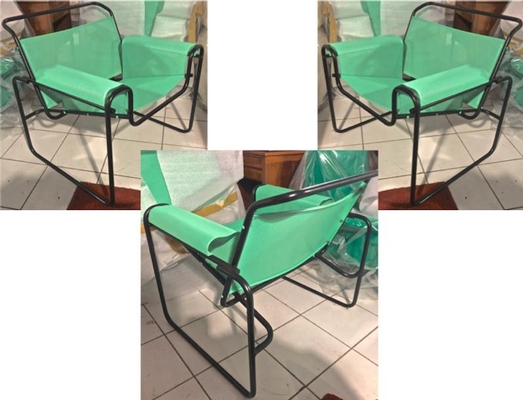 Le Corbusier for Thonet rare set of 3  outside lounge chairs