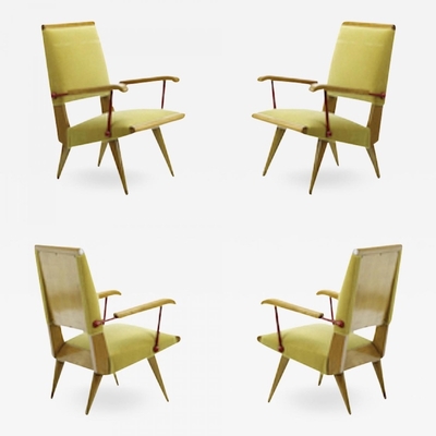 Louis Sognot set Four lounge chairs