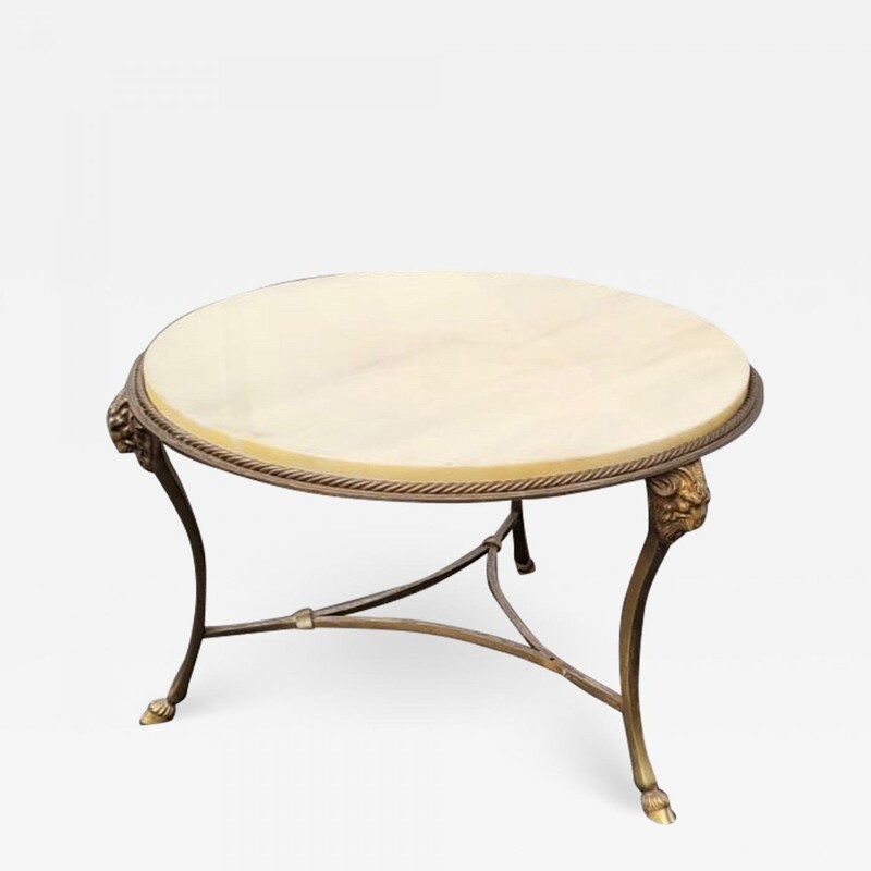 Maison Bagues gold bronze ram coffee table