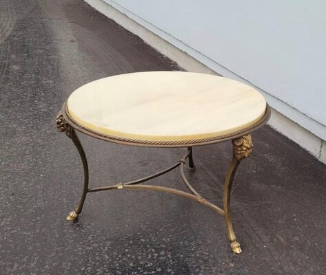 Maison Bagues gold bronze ram coffee table