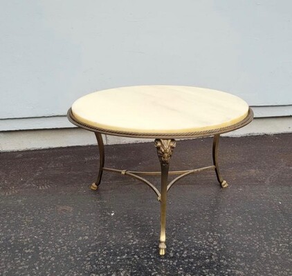 Maison Bagues gold bronze ram coffee table