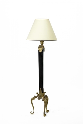 Maison Bagues superb mirrored and gold bronze adorn floor lamp