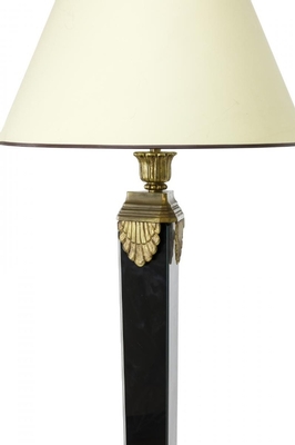 Maison Bagues superb mirrored and gold bronze adorn floor lamp
