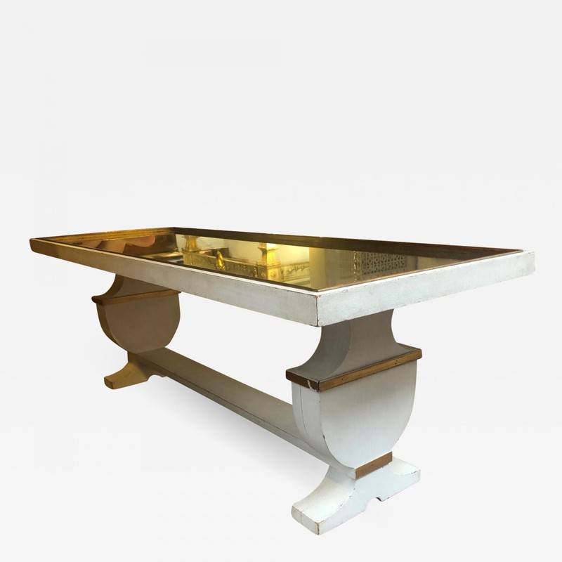 Maison Dolt long superb french 40's neo classical coffee table