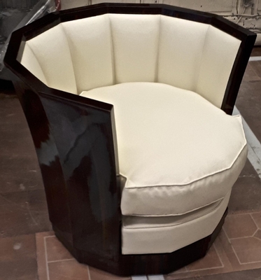 Maison Dominique makassar art deco modernist barrel chair