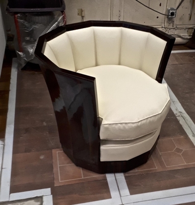 Maison Dominique makassar art deco modernist barrel chair