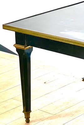 maison jansen black lacquered and gold bronze coffee table