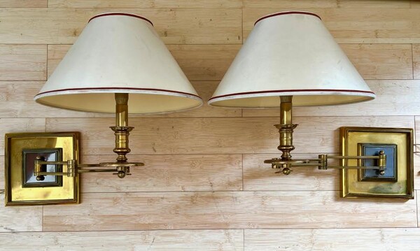 Maison Jansen chicest bronze extendable sconces