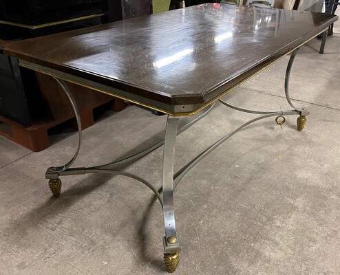 Maison Jansen Neo classic dinning table with metal &lacquered