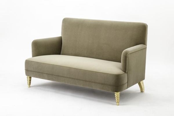 Maison Jansen neo classical couch with gold leaf carved legs