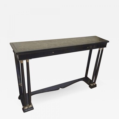 Maison Jansen Neo-Empire Style Black Lacquered Console