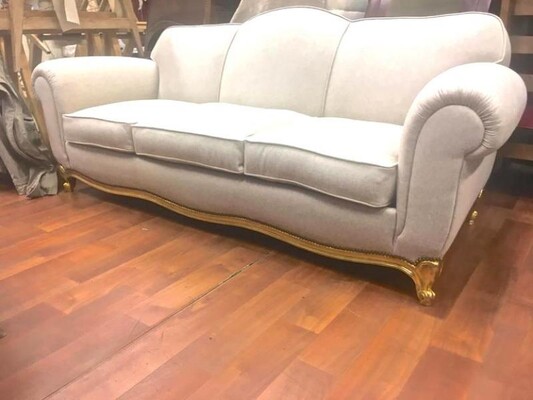 Maison Jansen Neoclassic Set of one Couch and Two Armchairs