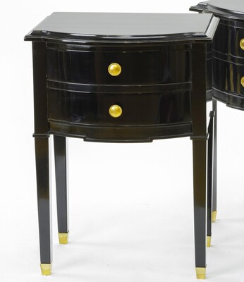 Maison Jansen pair black lacquered coffee table or side table