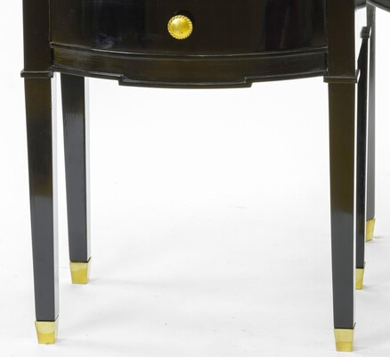 Maison Jansen pair black lacquered coffee table or side table