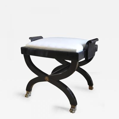 Maison Jansen pair X Black Stool