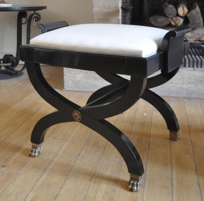 Maison Jansen pair X Black Stool