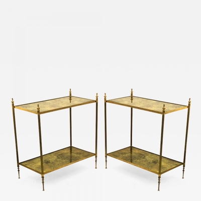 Maison Jansen refined pair of two tier coffee table 