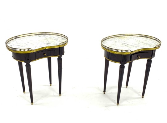 Maison Jansen so chic pair of kidney shape side table