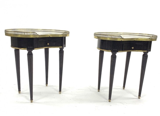 Maison Jansen so chic pair of kidney shape side table