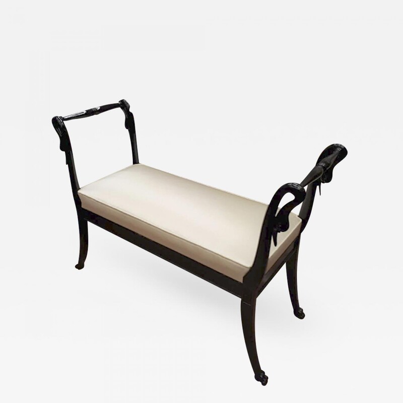 Maison Jansen Swan Shaped Side Long Bench 