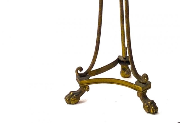 Maison Jansen tripod swan refined gold bronze floor lamp