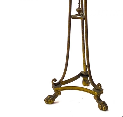 Maison Jansen tripod swan refined gold bronze floor lamp