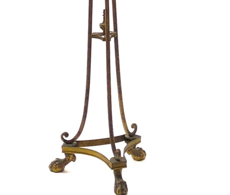 Maison Jansen tripod swan refined gold bronze floor lamp