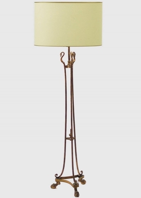 Maison Jansen tripod swan refined gold bronze floor lamp