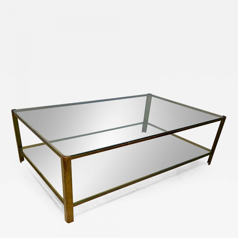 Maison Malabert for jacques Quinet 2 tears large coffee table
