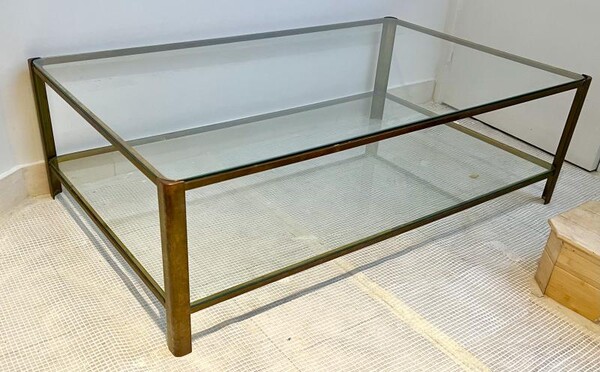 Maison Malabert for jacques Quinet 2 tears large coffee table