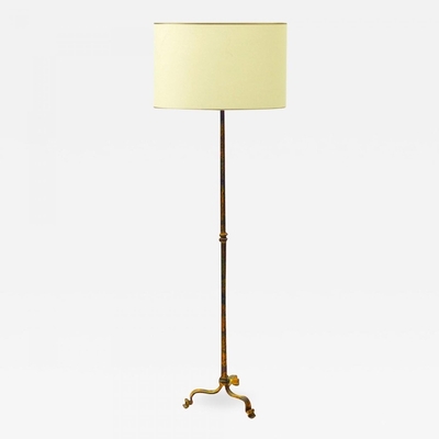 Maison Ramsay gold leaf wrought iron floor lamp