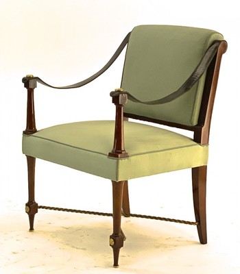 Maison Ramsay stamped pair of classy Neo classical arm chair