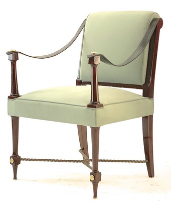Maison Ramsay stamped pair of classy Neo classical arm chair