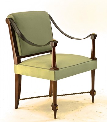 Maison Ramsay stamped pair of classy Neo classical arm chair