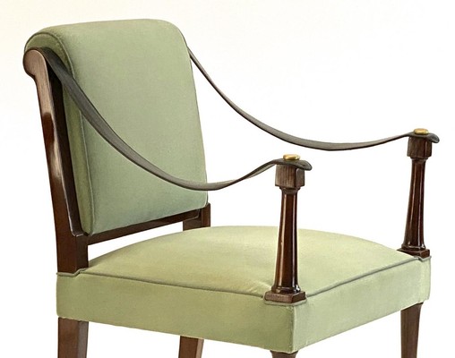 Maison Ramsay stamped pair of classy Neo classical arm chair