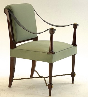 Maison Ramsay stamped pair of classy Neo classical arm chair