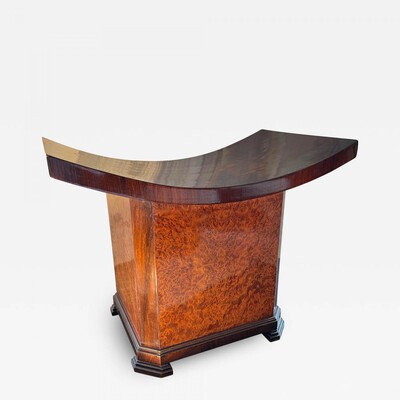 Maison Soubrier superb art deco and ambonia burl stool