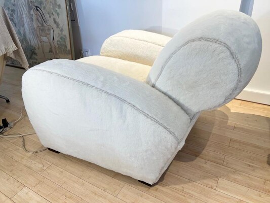 Marc Du Plantier attributed single comfort large lounge chair