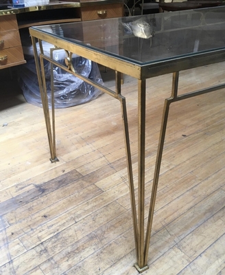 Marc Duplantier gold leaf wrought iron dinning table