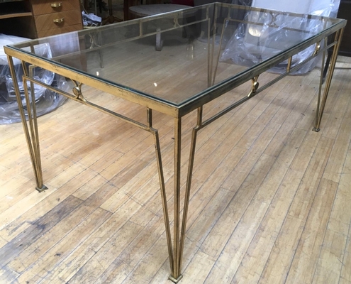 Marc Duplantier gold leaf wrought iron dinning table