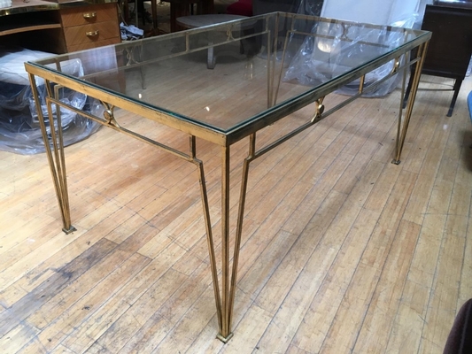 Marc Duplantier gold leaf wrought iron dinning table