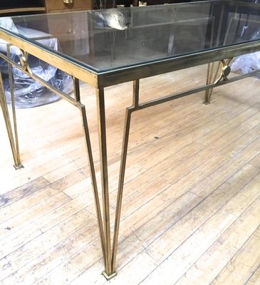 Marc Duplantier gold leaf wrought iron dinning table